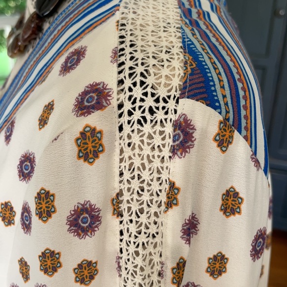 Free People Long Sleeve Lace Up Boho Dress - Picture 7 of 12